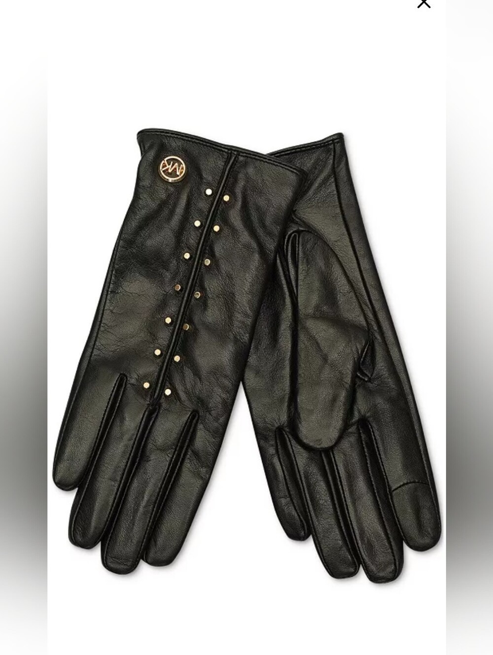 Michael Kors Women's Astor Studded Leather Tech Gloves